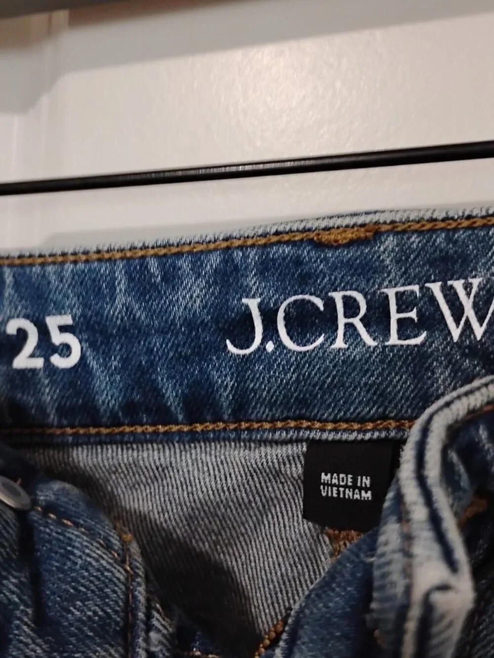 J.Crew Women's Charlotte Wash Semi Stretch High Rise Curvy Denim Trouser Size 25
